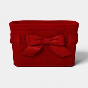 Felt Bow Decorative Basket Red - Threshold™
